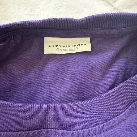 Dries Von Noten purple stitched T-shirt - Picture 2 of 3